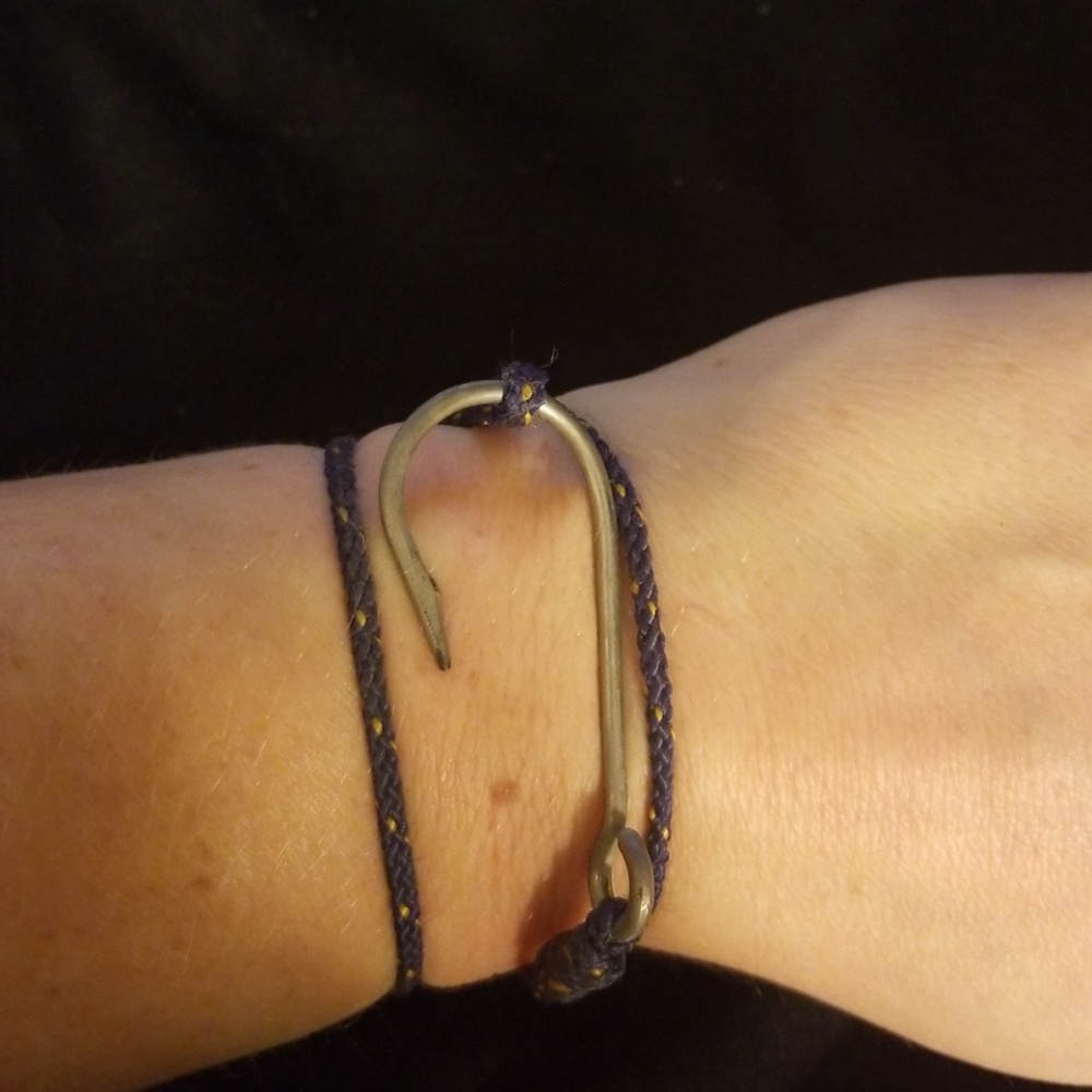 Fish hook wrap bracelet